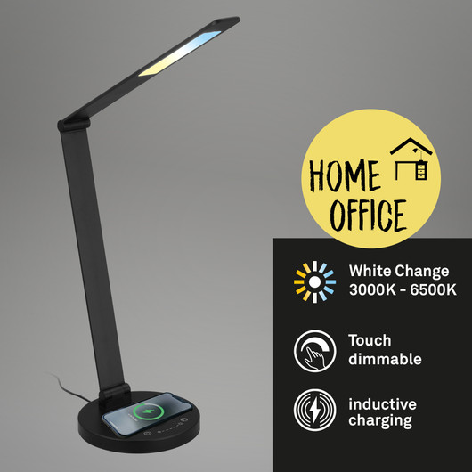 Briloner Cuma 7543015 - pöytävalaisin, korkeus 45.5cm, USB-laturi