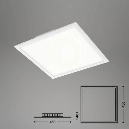 Briloner Piatto 7179-016 - plafondi, mitat 45cm x 45cm, 2400lm