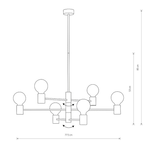 Nowodvorski Radius 7932 - kattovalaisin, korkeus 85cm