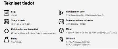 Genelec G Three B kaiutin valkoinen