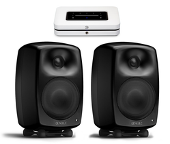Genelec G Three B kaiutinpari + Bluesound Node (N132) valkoinen etuvahvistin