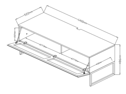 NorStone Khalm 140 valkoinen AV-taso