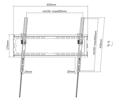 NorStone Fix 3780 tilt TV-seinäteline
