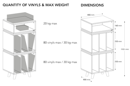NorStone Stockholm 1100 musta / pähkinä
