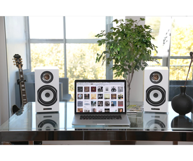 Triangle Esprit Titus Ez kiiltävä valkoinen kaiutinpari