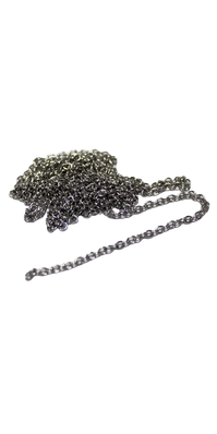 Pilkkiketju 0,4mm, hopea 1m