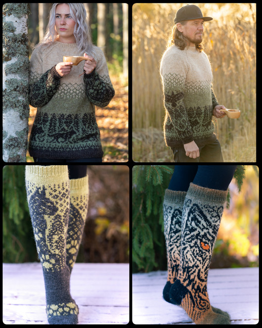 Korvenkulkijan villaneuleita -kirja  