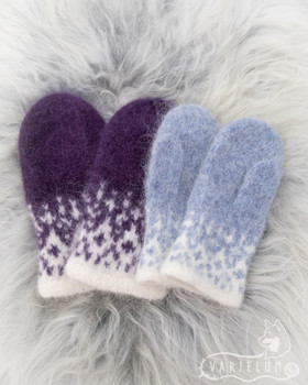 Lumikoru-huovutetut lapaset