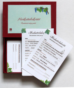 Viinihetken Herkuttelukortit – Kirjaa omat makuparisi