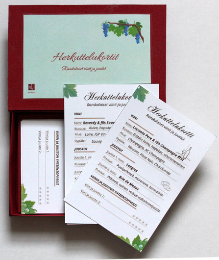 Viinihetken Herkuttelukortit – Kirjaa omat makuparisi