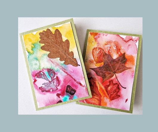 Luonnon muistikirjasta – käsinmaalatut kortit, lehtiaihe 2 (2kpl)