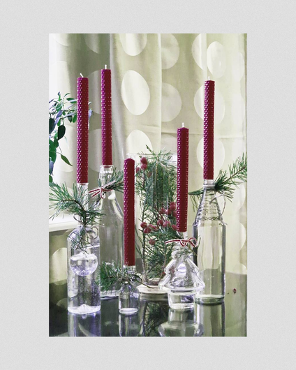 Mehiläisvahakynttilä Kanerva (2 kpl)