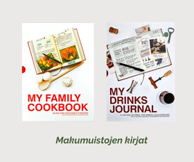 Makumuistojen kirjat – My Family Cookbook & My Drinks Journal