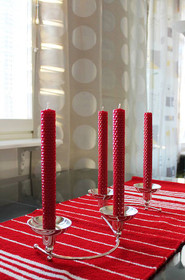 Mehiläisvahakynttilä Puolukka(2 kpl)