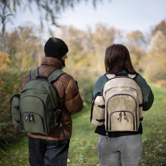 Piknik-reppu 4 hengelle – valmis setti retkille, puistoon ja kesäpäiviin (vaalea)