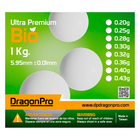 DRAGONPRO 0.43g Ultra Premium Bio BBs 1KG / pussi