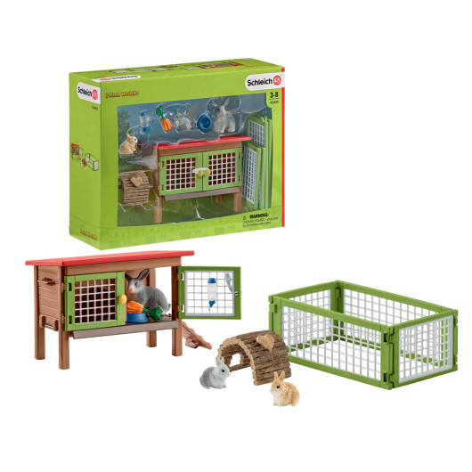 Schleich 42420 Kaninkoppi ja pupu poikasineen