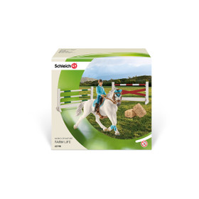 Schleich 42190 Ratsastaja Siiri, Sissi hevonen ja esteet setti 