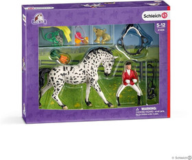 Schleich 41434 Knabstrup hevonen Nikita ja ratsastaja Elina
