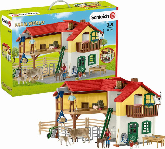 Schleich Farm World 42407 Maatila / Talli ja eläimet