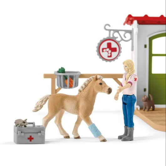 Schleich 42502 Eläinlääkärin vastaanotto ja kotieläimet