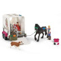 Schleich 72148 matka paddockiin. Auto ja traileri, hevosaitaus, koira