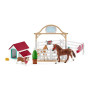 Schleich 72148 matka paddockiin. Auto ja traileri, hevosaitaus, koira