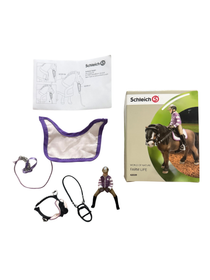 Schleich 42039 ratsastaja Vilma ja ponivarusteet laatikko