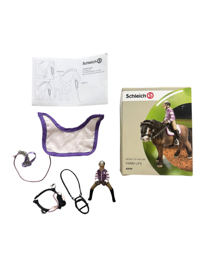 Schleich 42039 ratsastaja Vilma ja ponivarusteet laatikko