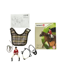 Schleich 42056 ratsastaja Elina ja varusteet laatikko