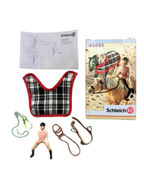 Schleich 42021 ratsastaja Peppiina ja varusteet laatikko