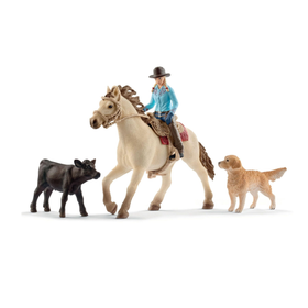Schleich 42419 Cowgirl Moona Lännenratsastus setti 
