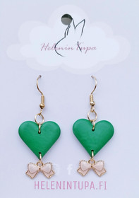 Rusettisydän- korvakorut