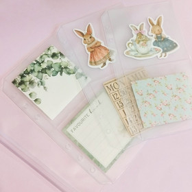 4kpl lisätaskuja budjettikansioon, koko a6