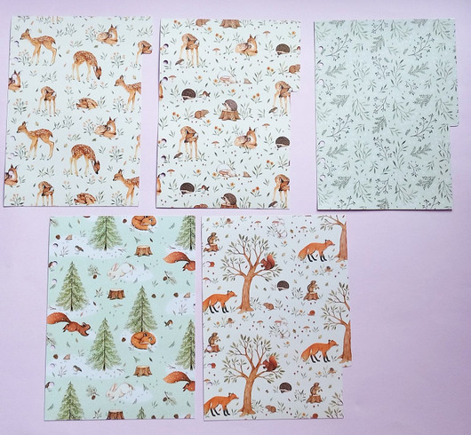 A5 välilehdet, Forest animals
