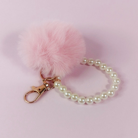 Helmi-avainkoru pompomilla