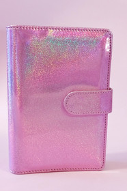 Budjettikansio a6 kokoinen, pinkki glitter