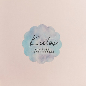 Pyöreä, kukan muotoinen kiitostarra