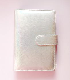 Budjettikansio a6 kokoinen, Glitter hopea