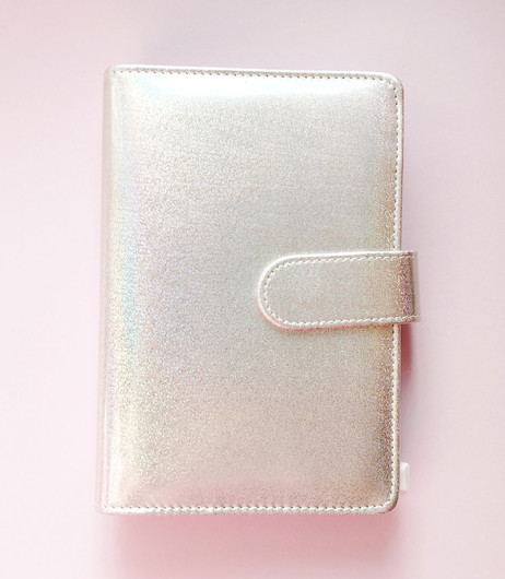 Budjettikansio a6 kokoinen, Glitter hopea