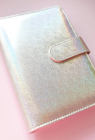 Budjettikansio a6 kokoinen, Glitter hopea