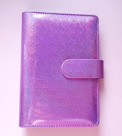 Budjettikansio a6 kokoinen, Liila glitter