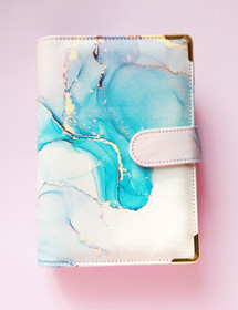 Budjettikansio a6 kokoinen, Sininen marmori