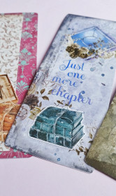 Kirjanmerkit, just one more page. Kirja teema