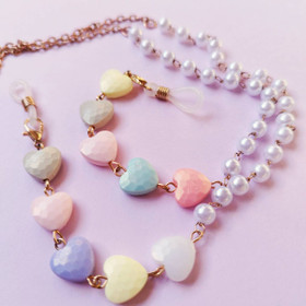 Silmälasiketju, värikkäät sydämet