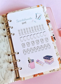 Säästöhaaste kortit budjettikansioon, Harrastusteema