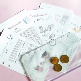 Säästöhaaste kortit budjettikansioon, Harrastusteema