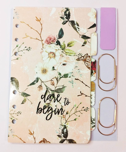 Välilehdet A6 rengas kansioon, Dare to begin