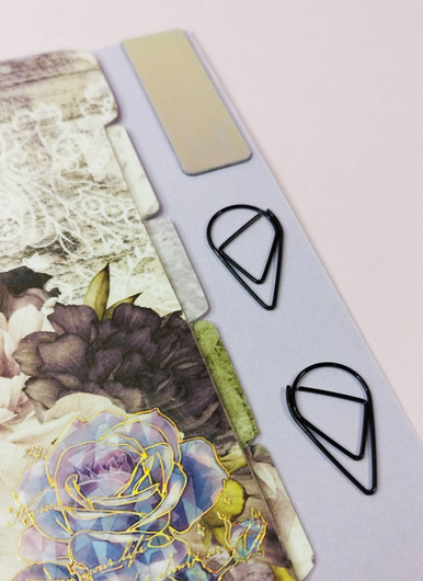 Välilehdet A6 rengas kansioon, Purple flowers