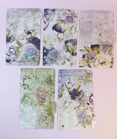 Välilehdet A6 rengas kansioon, Purple flowers